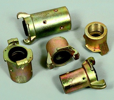 Click to enlarge - A range of shotblast couplings and adaptors. Made from Malleable Iron or aluminium.